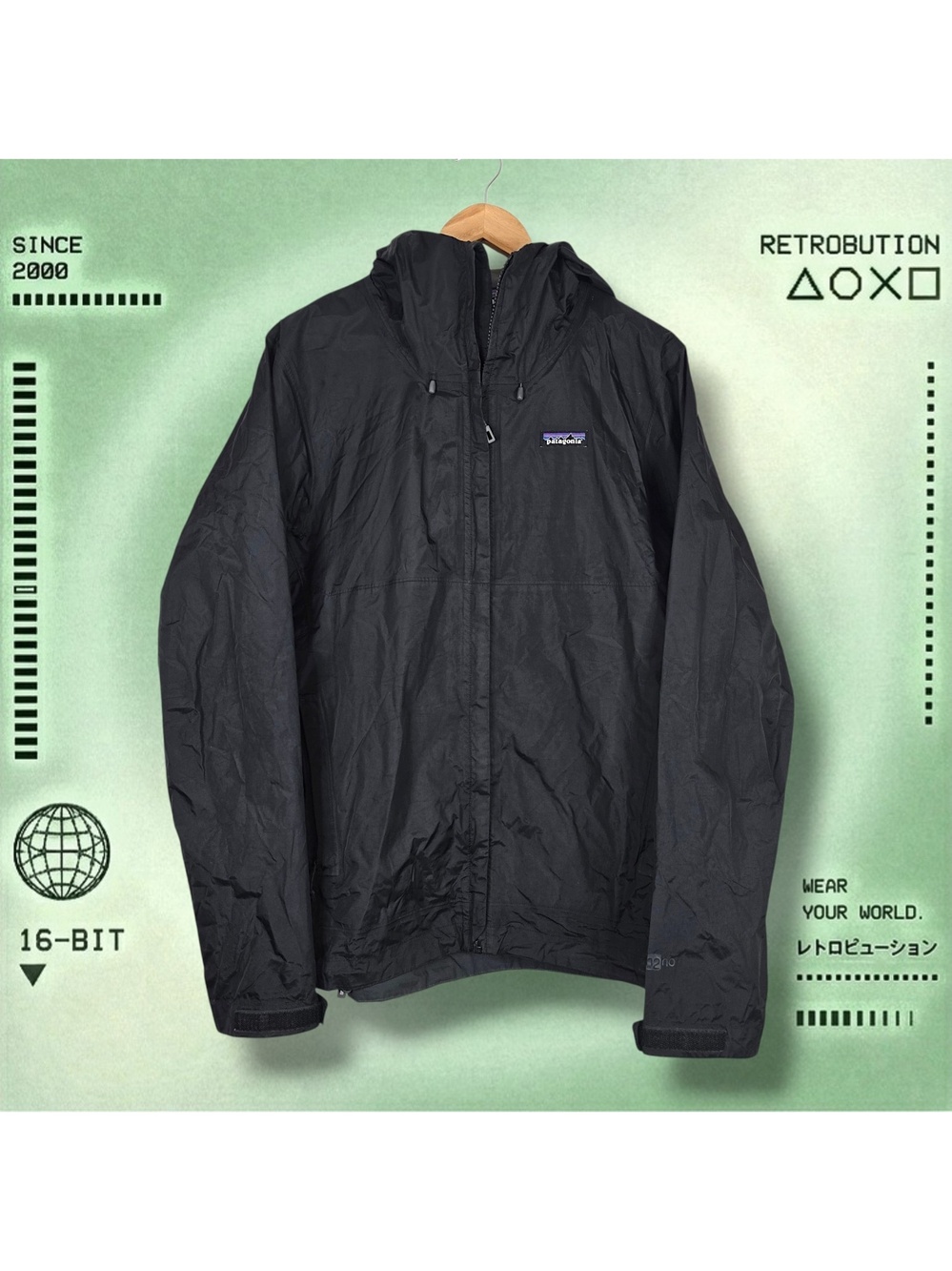 Patagonia H2NO Rain Shell Jacket Black Size M